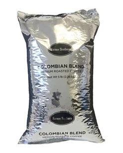 Farmer Brothers Colombian Blend Coffee Bean (1 Bag/5 Lbs)