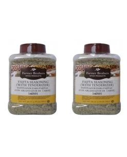 Farmer Brothers Fajita Seasoning (With Tenderizer), 1.75 Lb 2 Bottles
