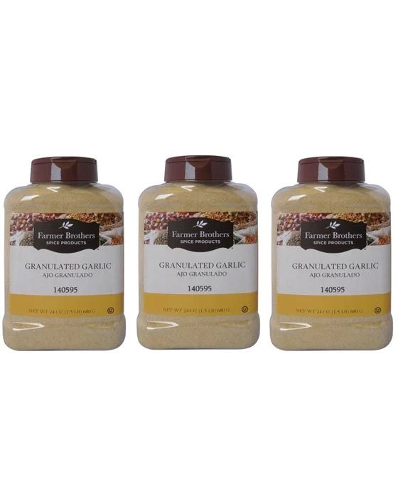 Farmer Brothers Granulated Garlic (3 Bottles/1.5 Lb Ea.) 1 Farmer Brothers Granulated Garlic (3 Bottles/1.5 Lb Ea.)