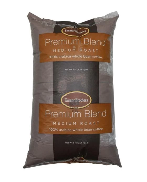 Farmer Brothers Medium Roast 100% Arabica Bean (1 Bag/5 Lbs) 1 Farmer Brothers Medium Roast 100% Arabica Bean (1 Bag/5 Lbs)