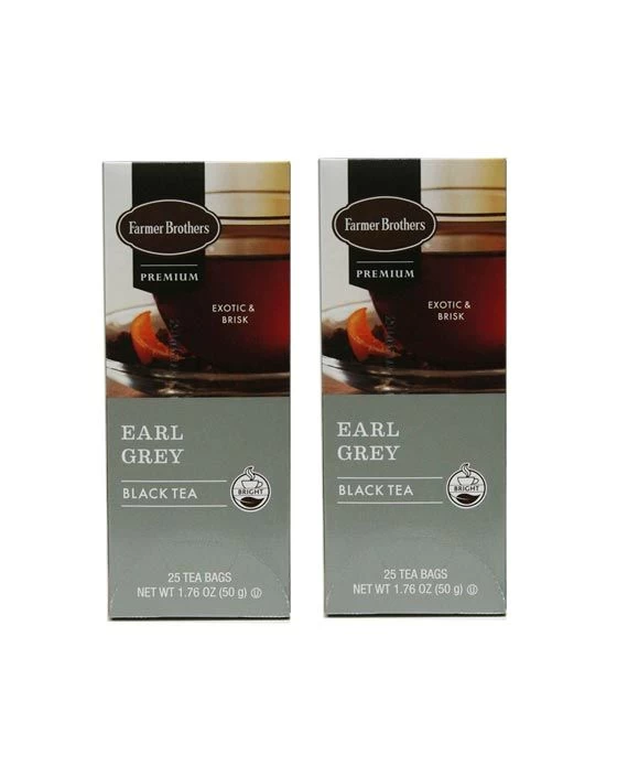 Farmer Brothers Premium: Earl Grey Hot Tea, 2/25 Ct Tea Boxes 1 Farmer Brothers Premium: Earl Grey Hot Tea, 2/25 Ct Tea Boxes