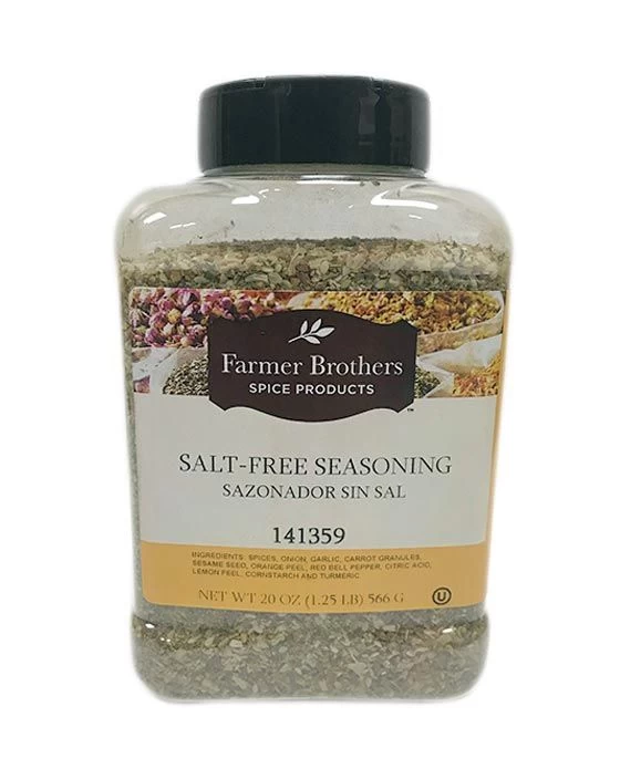 Farmer Brothers Salt-Free Seasoning (1 Bottle/1.25 Lb) 1 Farmer Brothers Salt-Free Seasoning (1 Bottle/1.25 Lb)