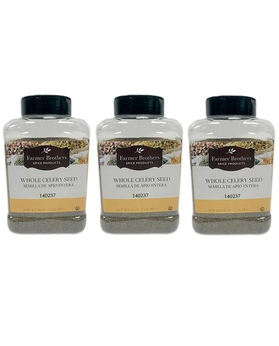 Farmer Brothers Whole Celery Seed (3 Bottles/1 Lb Ea.) 1 Farmer Brothers Whole Celery Seed (3 Bottles/1 Lb Ea.)