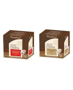 Harry & David Coffee Combo,Chocolate Raspberry, Vanilla Creme Brulee 2/18 Ct Boxes