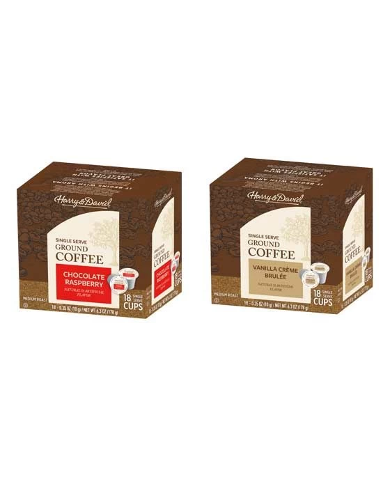 Harry & David Coffee Combo,Chocolate Raspberry, Vanilla Creme Brulee 2/18 Ct Boxes 1 Harry & David Coffee Combo,Chocolate Raspberry, Vanilla Creme Brulee 2/18 Ct Boxes