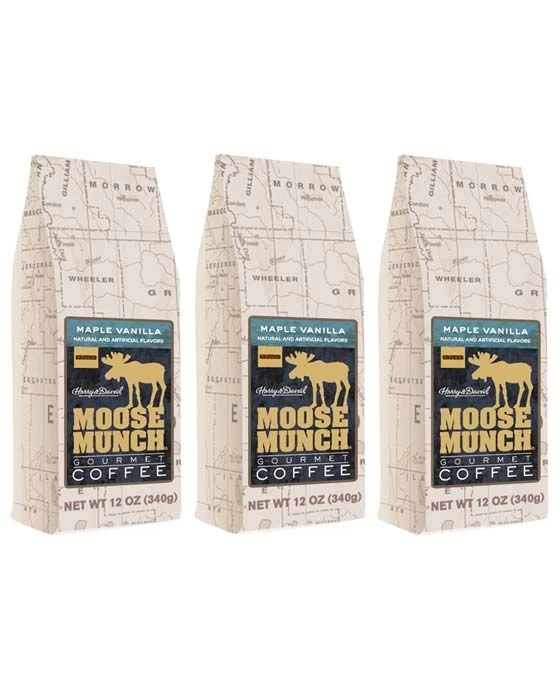 Harry & David Maple Vanilla Moose Munch Gourmet Coffee 3 Bags 1 Harry & David Maple Vanilla Moose Munch Gourmet Coffee 3 Bags