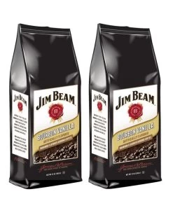 Jim Beam Bourbon Vanilla Bourbon Flavored Ground Coffee, 2 Bags (12 Oz Ea.)