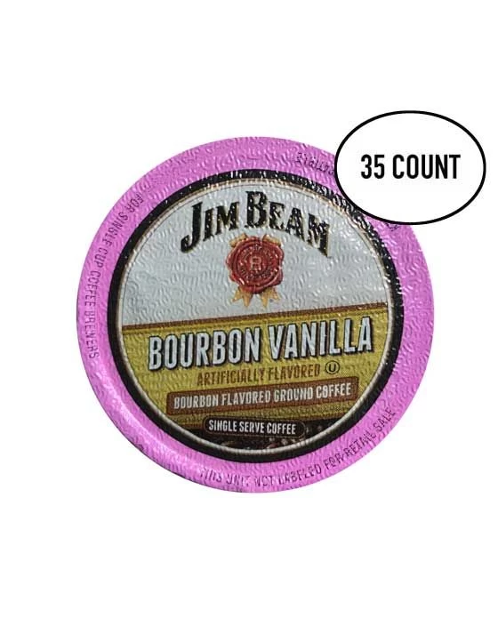 Jim Beam Bourbon Vanilla Flavored Single Serve Cups, 35 Cups 1 Jim Beam Bourbon Vanilla Flavored Single Serve Cups, 35 Cups