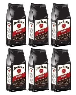 Jim Beam Original Bourbon Flavored Ground Coffee, 6 Bags (12 Oz Ea.)