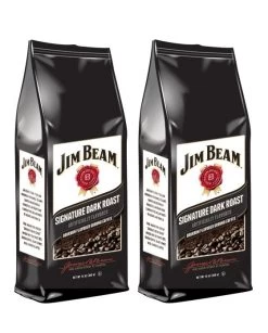 Jim Beam Signature Dark Roast Bourbon Flavored Ground Coffee, 2 Bags (12 Oz Ea.)