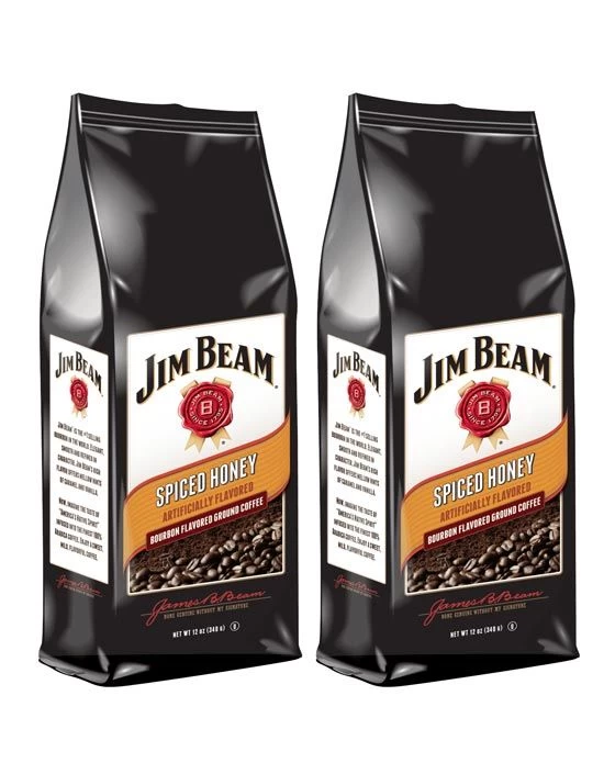 Jim Beam Spiced Honey Bourbon Flavored Ground Coffee, 2 Bags (12 Oz Ea.) 1 Jim Beam Spiced Honey Bourbon Flavored Ground Coffee, 2 Bags (12 Oz Ea.)