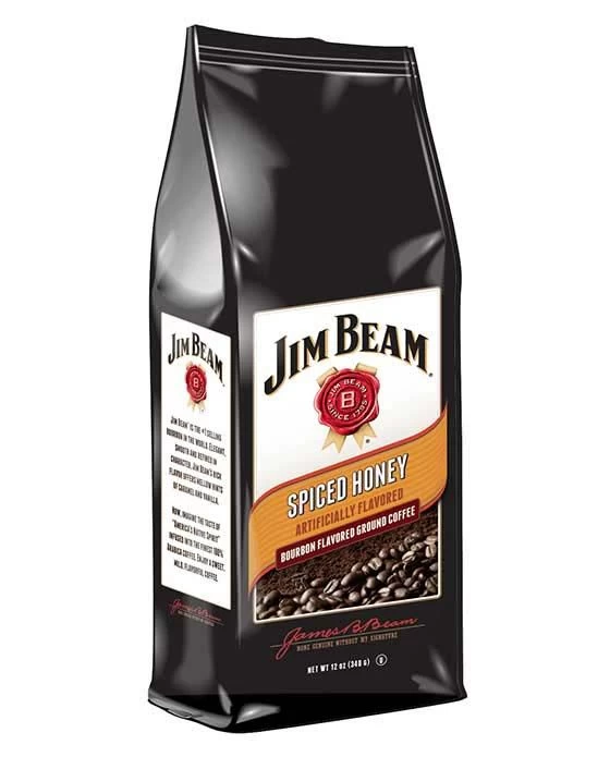 Jim Beam Spiced Honey Bourbon Flavored Ground Coffee, 1 Bag (12 Oz) 1 Jim Beam Spiced Honey Bourbon Flavored Ground Coffee, 1 Bag (12 Oz)