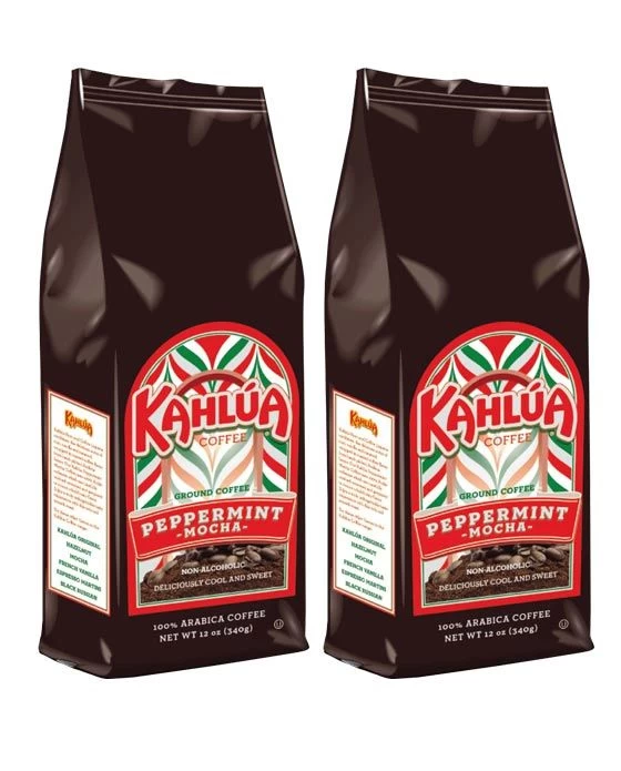 Kahlua Peppermint Mocha Gourmet Ground Coffee (2 Bags/12 Oz) 1 Kahlua Peppermint Mocha Gourmet Ground Coffee (2 Bags/12 Oz)