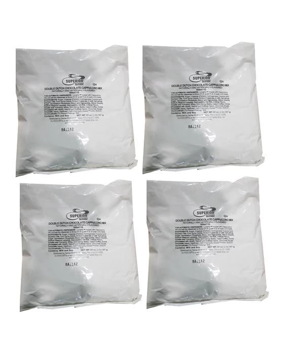 Superior Cappuccino MixDouble Dutch Chocolate4 Bags (2 Lbs Ea) 1 Superior Cappuccino MixDouble Dutch Chocolate4 Bags (2 Lbs Ea)
