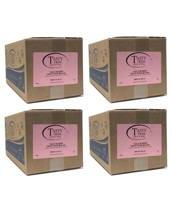 Tasty Trim Saccharin (Pink Sugar Substitute), 4 Boxes (1,000 Packets Ea.) 1 Tasty Trim Saccharin (Pink Sugar Substitute), 4 Boxes (1,000 Packets Ea.)