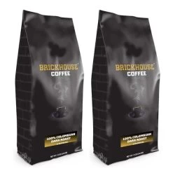 Brickhouse Ground Coffee, BRICKHOUSE Blend: 100% Colombian Dark Roast, 2/12 Oz Bags