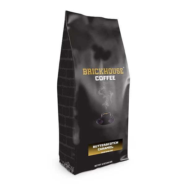 Brickhouse Ground Coffee, Butterscotch Caramel, 12oz Bag 1 Brickhouse Ground Coffee, Butterscotch Caramel, 12oz Bag