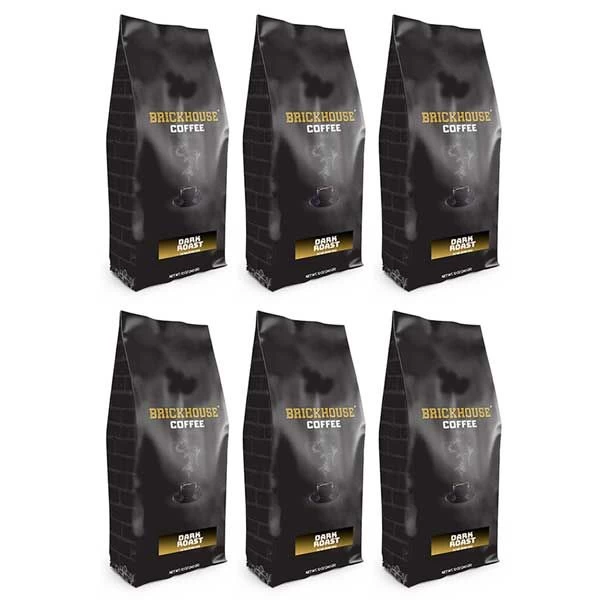 Brickhouse Ground Coffee, Dark Roast, 6/12 Oz Bags 1 Brickhouse Ground Coffee, Dark Roast, 6/12 Oz Bags
