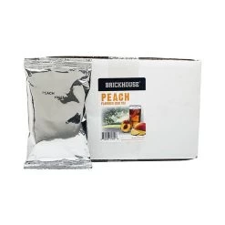 Brickhouse Peach Flavored Iced Tea, 24/3 Oz Packets, Loose Leaf With Filters -Coffee Beverage Shop brickhouse peach flavored iced tea 24 3oz
