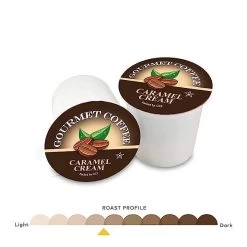 Caffe Noir Gourmet Coffee Caramel Cream, Single Serve Beverage Cups, 6 Box 12 Count Each -Coffee Beverage Shop caffenoircaramelcream 1