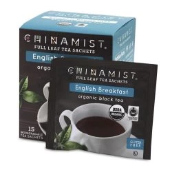 China Mist - English Breakfast Organic Black Full Leaf Tea Sachet, 15 Count Box - Biodegradable And Individually Wrapped (6 Pack) -Coffee Beverage Shop china mist english breakfast organic black full leaf tea sachet 15 cnt box 1 1 1