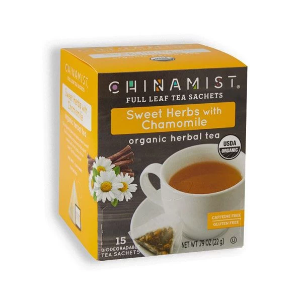 China Mist - Organic Sweet Herbs With Chamomile Herbal Tea Sachets, 2 Box 15 Count Each 2 China Mist - Organic Sweet Herbs With Chamomile Herbal Tea Sachets, 2 Box 15 Count Each - Image 2
