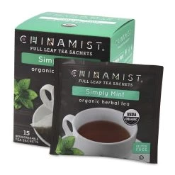 China Mist - Simply Mint Herbal Full Leaf Tea Sachet, 2 Boxes 15 Count Each -Coffee Beverage Shop china mist simply mint herbal full leaf tea sachet 15 count box 2