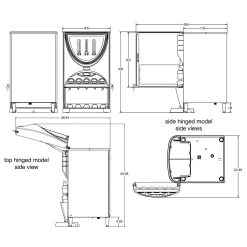 BUNN® Bunn 37000.0022 IMIX-5 BLK HW Powdered Cappuccino Dispenser With Top Hinged Door And Hot Water Faucet - 5 Hoppers 5 BUNN® Bunn 37000.0022 IMIX-5 BLK HW Powdered Cappuccino Dispenser With Top Hinged Door And Hot Water Faucet - 5 Hoppers -Coffee Beverage Shop d51 3 1