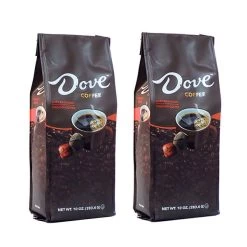 Dove Dark Chocolate, Naturally And Artificially Flavored Ground Coffee, 2/10 Oz Bags