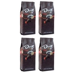 Dove Dark Chocolate, Naturally And Artificially Flavored Ground Coffee, 4/10 Oz Bags