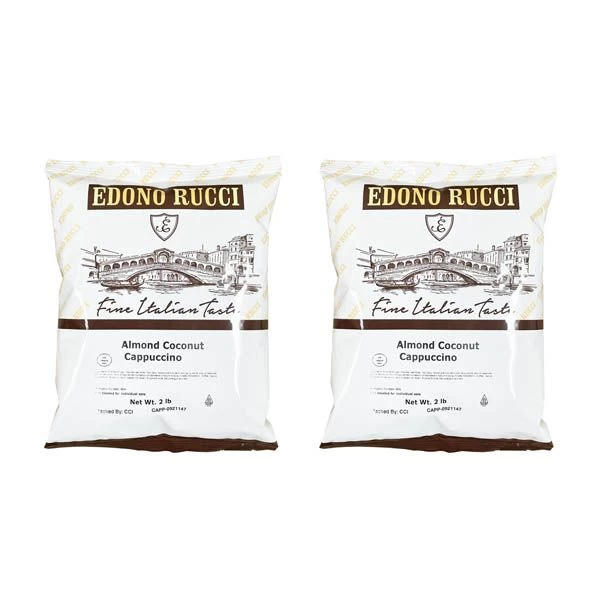 Edono Rucci Almond Coconut Powdered Cappuccino Mix, 2 Bags( 2 Lbs Each) 1 Edono Rucci Almond Coconut Powdered Cappuccino Mix, 2 Bags( 2 Lbs Each)