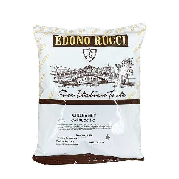 Edono Rucci Banana Nut Powdered Cappuccino Mix, 2 Lb Bag 1 Edono Rucci Banana Nut Powdered Cappuccino Mix, 2 Lb Bag