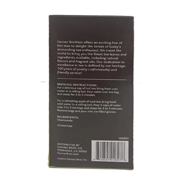 Farmer Brothers Premium: Chamomile Hot Tea, 2/25 Ct Tea Boxes 4 Farmer Brothers Premium: Chamomile Hot Tea, 2/25 Ct Tea Boxes - Image 4