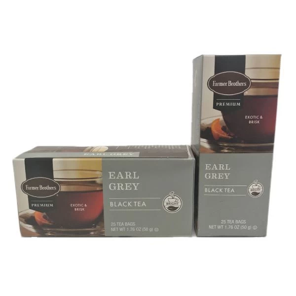 Farmer Brothers Premium: Earl Grey Hot Tea, 6/25 Ct Tea Boxes 2 Farmer Brothers Premium: Earl Grey Hot Tea, 6/25 Ct Tea Boxes - Image 2