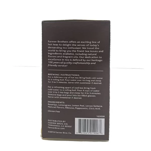 Farmer Brothers Premium: Lively Lemon Hot Tea, 2/25 Ct Tea Boxes 5 Farmer Brothers Premium: Lively Lemon Hot Tea, 2/25 Ct Tea Boxes - Image 5