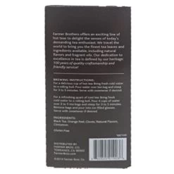 Farmer Brothers Premium: Orange Spice Hot Tea, 2/25 Ct Tea Boxes 6 Farmer Brothers Premium: Orange Spice Hot Tea, 2/25 Ct Tea Boxes -Coffee Beverage Shop fboraangespiceteap1 1