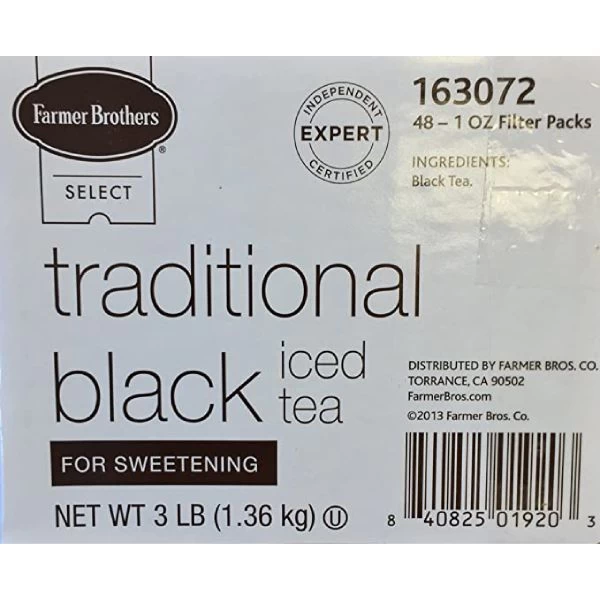 Farmer Brothers Black Iced Tea For Sweetening, 4 Boxes - 48/1 Oz 3 Farmer Brothers Black Iced Tea For Sweetening, 4 Boxes - 48/1 Oz - Image 3