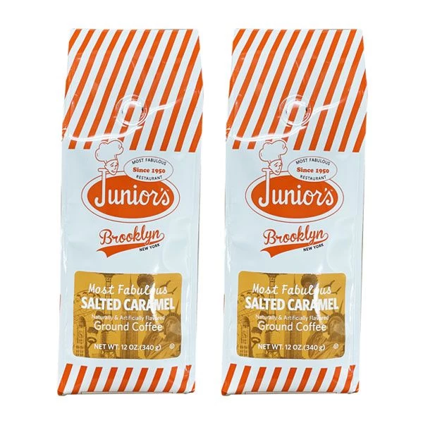 Junior's Most Fabulous Salted Caramel Ground Coffee, 2/12 Oz Bag 1 Junior's Most Fabulous Salted Caramel Ground Coffee, 2/12 Oz Bag