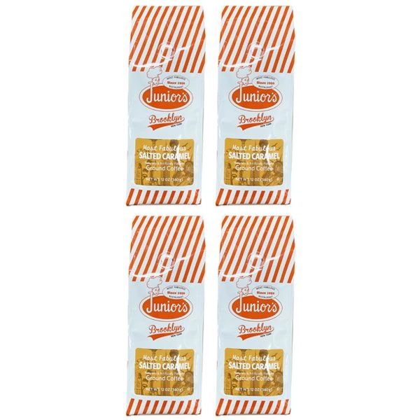 Junior's Most Fabulous Salted Caramel Ground Coffee, 4/12 Oz Bag 1 Junior's Most Fabulous Salted Caramel Ground Coffee, 4/12 Oz Bag