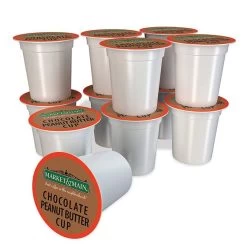 Market & Main Chocolate Peanut Butter Single Serve Coffee Cups, 6 Box (72 Cups) -Coffee Beverage Shop market main chocolate peanut butter cup ground coffee single serve cups 1box 12cups1
