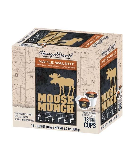 Moose Munch Single Serve Coffee By Harry & David, Maple Walnut, 2/18 Count 2 Moose Munch Single Serve Coffee By Harry & David, Maple Walnut, 2/18 Count - Image 2