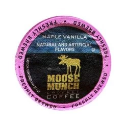 Moose Munch MapleWalnut/DarkChocCaramel/MilkChocCaramel/MapleVanilla 4/18 Ct -Coffee Beverage Shop moosemucnhmapplevanilla 5