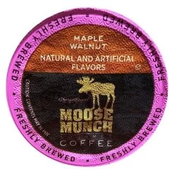 Moose Munch Single Serve Coffee By Harry & David, Maple Walnut, 4/18 Count 5 Moose Munch Single Serve Coffee By Harry & David, Maple Walnut, 4/18 Count -Coffee Beverage Shop moosemunchmaplewalnut 1