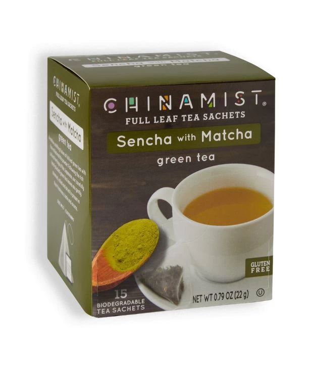 China Mist Sencha With Matcha Green Tea Sachets, 2 Boxes 15 Count Each - Biodegradable And Individually Wrapped 2 China Mist Sencha With Matcha Green Tea Sachets, 2 Boxes 15 Count Each - Biodegradable And Individually Wrapped - Image 2