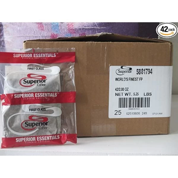 Superior World's Finest Ground Coffee (42 Bags/2 Oz) Filter Pack 2 Superior World's Finest Ground Coffee (42 Bags/2 Oz) Filter Pack - Image 2