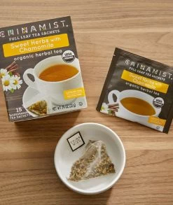 China Mist - Organic Sweet Herbs With Chamomile Herbal Tea Sachets, 6 Box 15 Count Each -Coffee Beverage Shop sweetherb chamomile 2 1 1 1 1