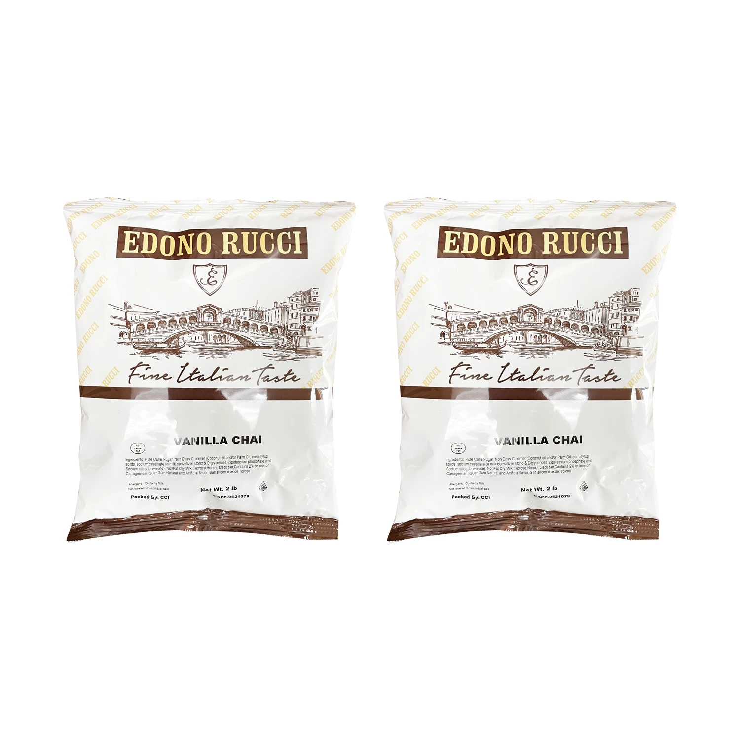 Edono Rucci Vanilla Chai Tea Latte 2 Bags (2 Lbs Each) 1 Edono Rucci Vanilla Chai Tea Latte 2 Bags (2 Lbs Each)
